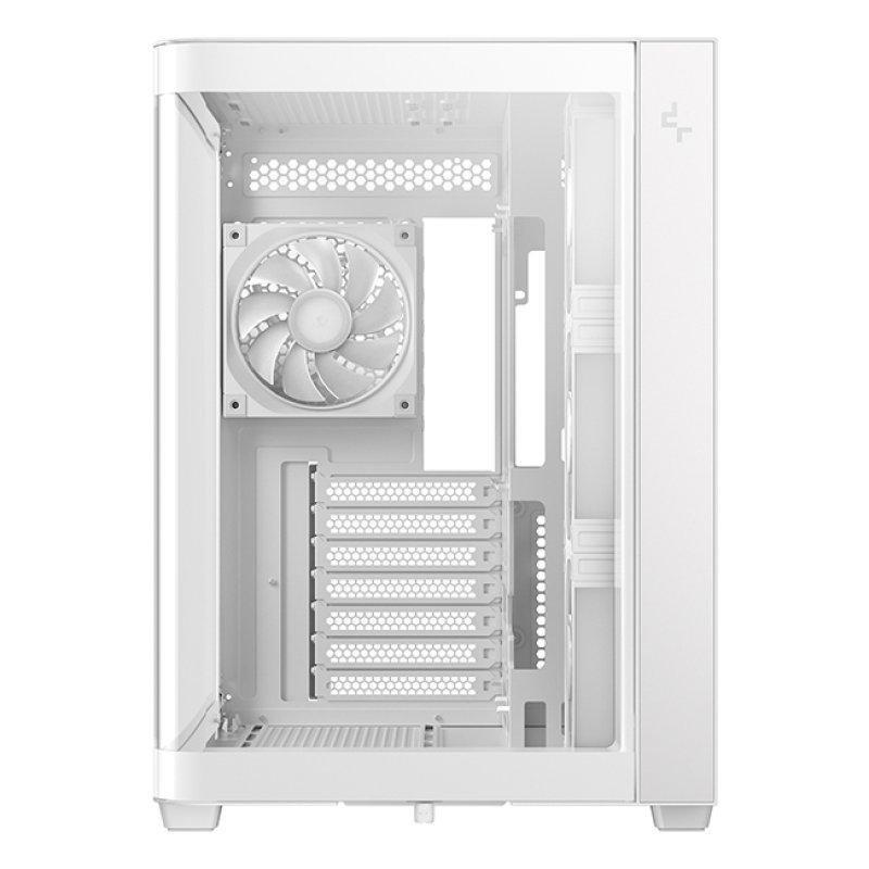 Caja ordenador gaming deepcool cg530u 4f atx argb cristal templado blanca