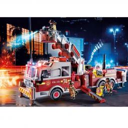 Playmobil vehiculos de rescate: camion de bomberos con escalera - Imagen 1
