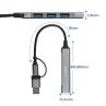 Hub ewent usb tipo c - usb 3.2 4 en 1