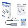 Adaptador de red usb tipo c - usb 3.2 a rj45 ewent 15cm - macho - hembra - gris