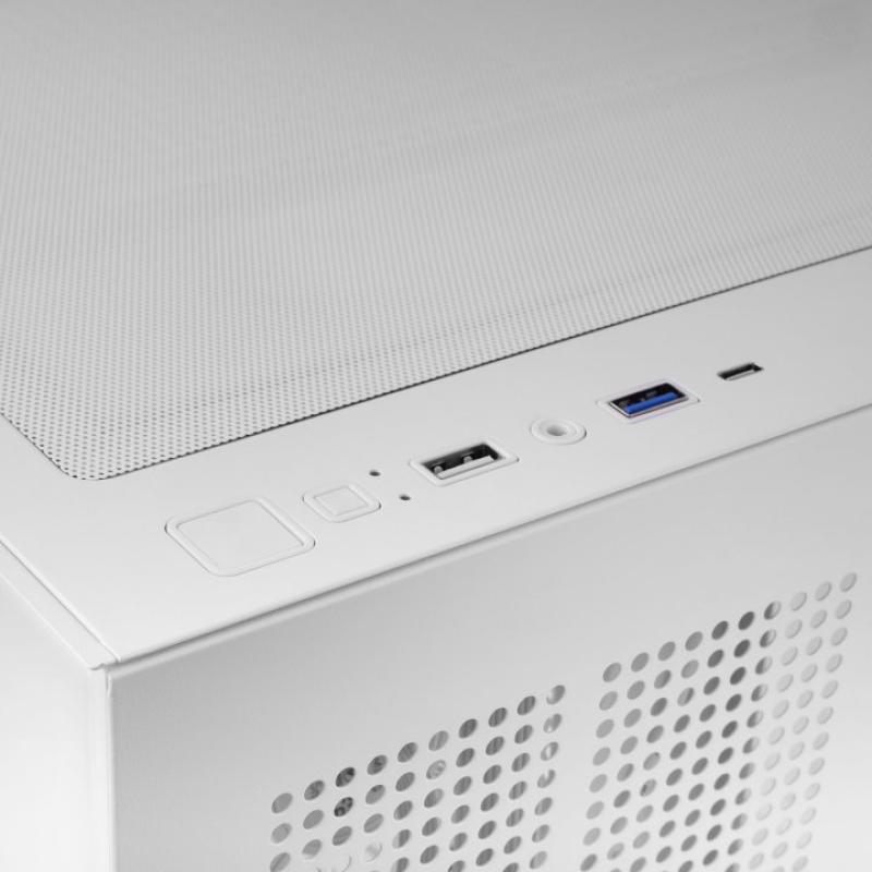 Caja ordenador mars gaming mcv5w atx argb cristal templado blanca