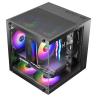 Caja ordenador mars gaming mc - cube matx argb cristal templado negra