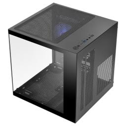 Caja ordenador mars gaming mc - cube matx argb cristal templado negra