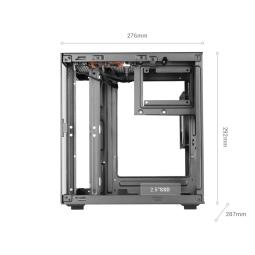 Caja ordenador mars gaming mc - cube matx argb cristal templado negra