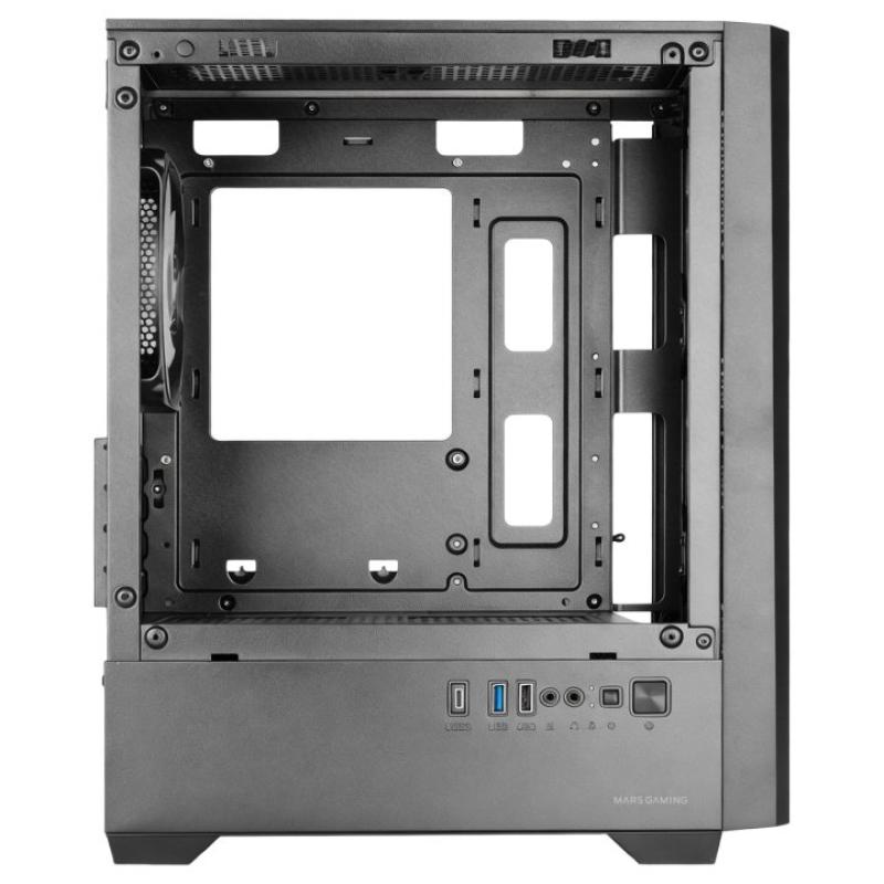 Caja ordenador mars gaming mc - vector matx argb cristal templado negra