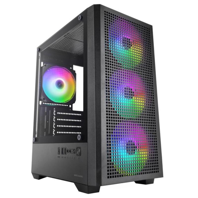 Caja ordenador mars gaming mc - vector matx argb cristal templado negra