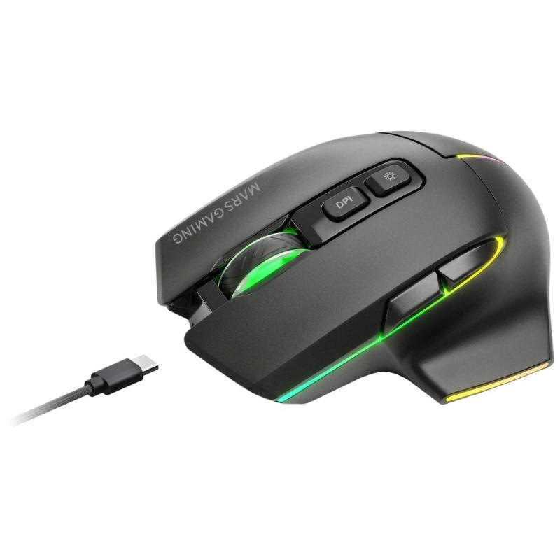Raton inalambrico mars gaming mmw - vector negro