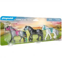 Playmobil 3 caballos: frison knabstrupper & andaluz - Imagen 1