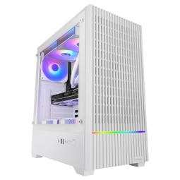 Caja ordenador mars gaming mc - quantum atx argb cristal templado blanco