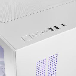 Caja ordenador mars gaming mc - view3w matx argb cristal templado blanca