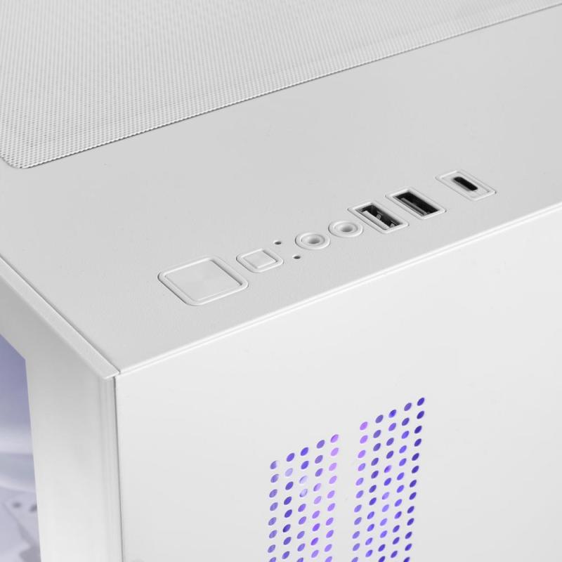 Caja ordenador mars gaming mc - view3w matx argb cristal templado blanca