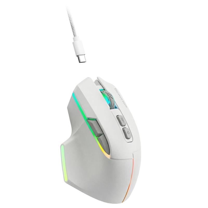 Raton inalambrico mars gaming mmw - vector blanco