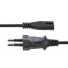 Cable cee7 - 16 a c7 startech 2m - macho - macho - negro