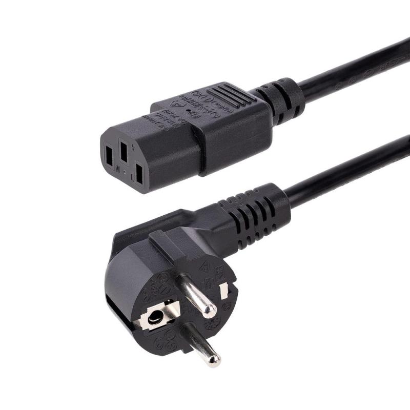 Cable schuko a iec c13 startech 3m - macho - hembra - negro