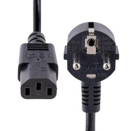 Cable schuko a iec c13 startech 3m - macho - hembra - negro