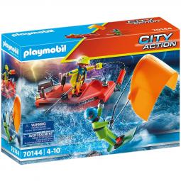 Playmobil rescate maritimo : rescate de kitsurfer con bote - Imagen 1
