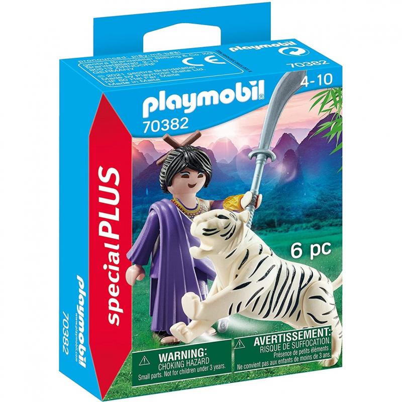 Playmobil luchadora asiatica con tigre - Imagen 1