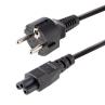 Cable schuko a iec c5 startech 3m - macho - hembra - negro