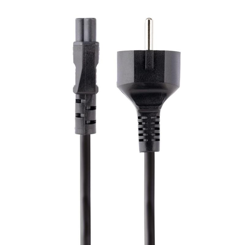 Cable schuko a iec c5 startech 3m - macho - hembra - negro