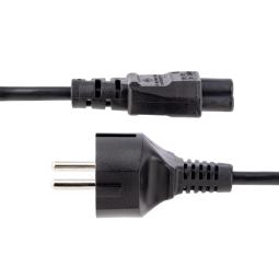 Cable schuko a iec c5 startech 3m - macho - hembra - negro