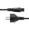 Cable schuko a iec c5 startech 3m - macho - hembra - negro