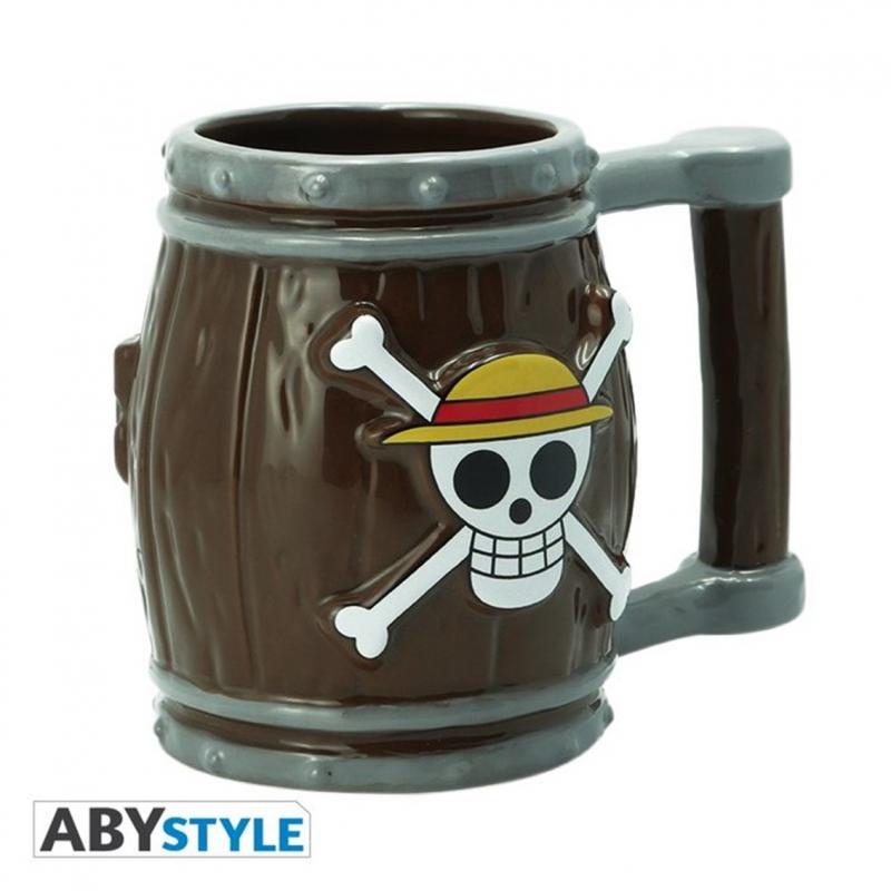 Taza 3d abysse one piece barril jolly roger logo - Imagen 1