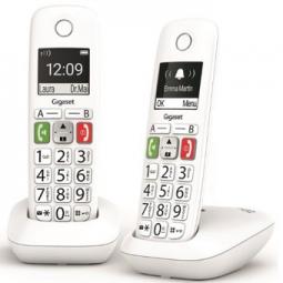 Telefono fijo inalambrico gigaset e290 duo blanco 300 numeros -  42 tonos - Imagen 1