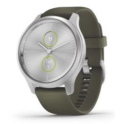 Reloj smartwatch garmin vivomove style - silver - moss green - silicone - Imagen 1