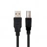 Cable usb tipo a 2.0 a usb tipo b 2.0 nanocable 1.8m negro macho - macho - Imagen 1