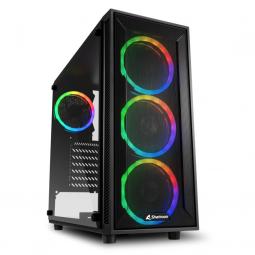 Caja ordenador gaming sharkoon tg4m atx 2 x usb 3.0 rgb sin fuente - Imagen 1