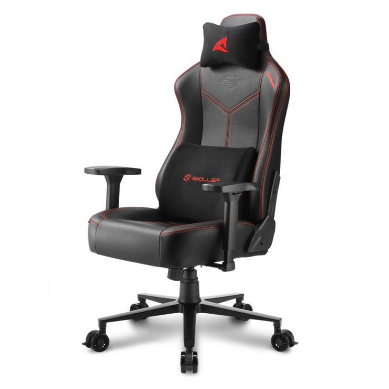 Silla gaming sharkoon skiller sgs30 negro rojo 165º - Imagen 1