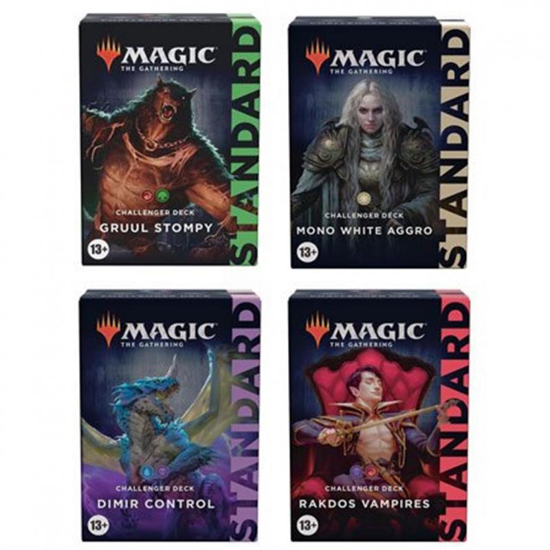 Juego de cartas caja de sobres wizard of the coast magic the gathering expositor de challenger deck 2022 8 sobres inglés - Image