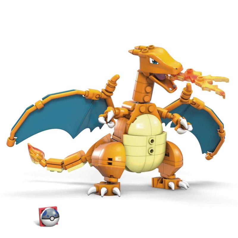 Figura mattel mega construx build charizard 222 pcs - Imagen 1