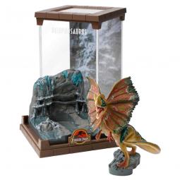 Figura the noble collection jurassic park dilophosaurus bendyfig diorama - Imagen 1