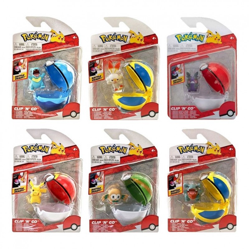 Pokeball boti pokemon clip 'n' go wave surtido de 6 - Imagen 1