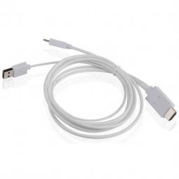 Cable adaptador mhl a hdmi approx micro usb -  usb 2.0 -  macho - macho -  blanco - Imagen 1