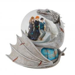 Figura enesco bola de agua decorativa harry potter dragon ucraniano harry ron y hermione - Imagen 1