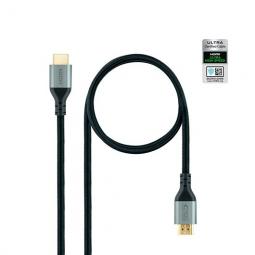 Cable hdmi 2.1 nanocable ultra high speed 2m -  macho - macho -  alta velocidad -  8k -  3d -  48gbps -  negro - Imagen 1