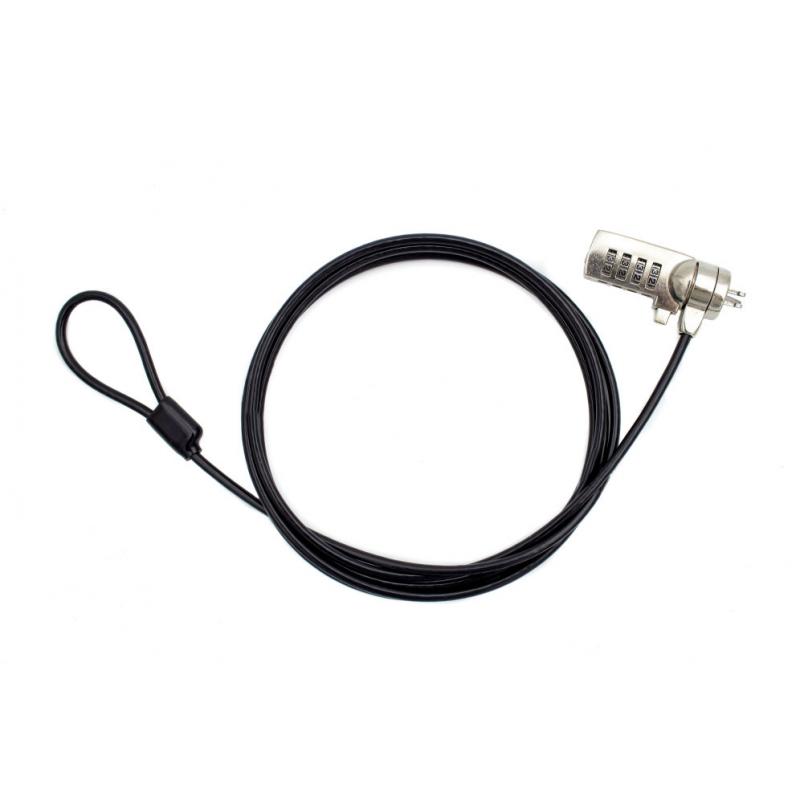 Cable seguridad para portatil nilox combinacion 4 digitos 1.5m - Imagen 1