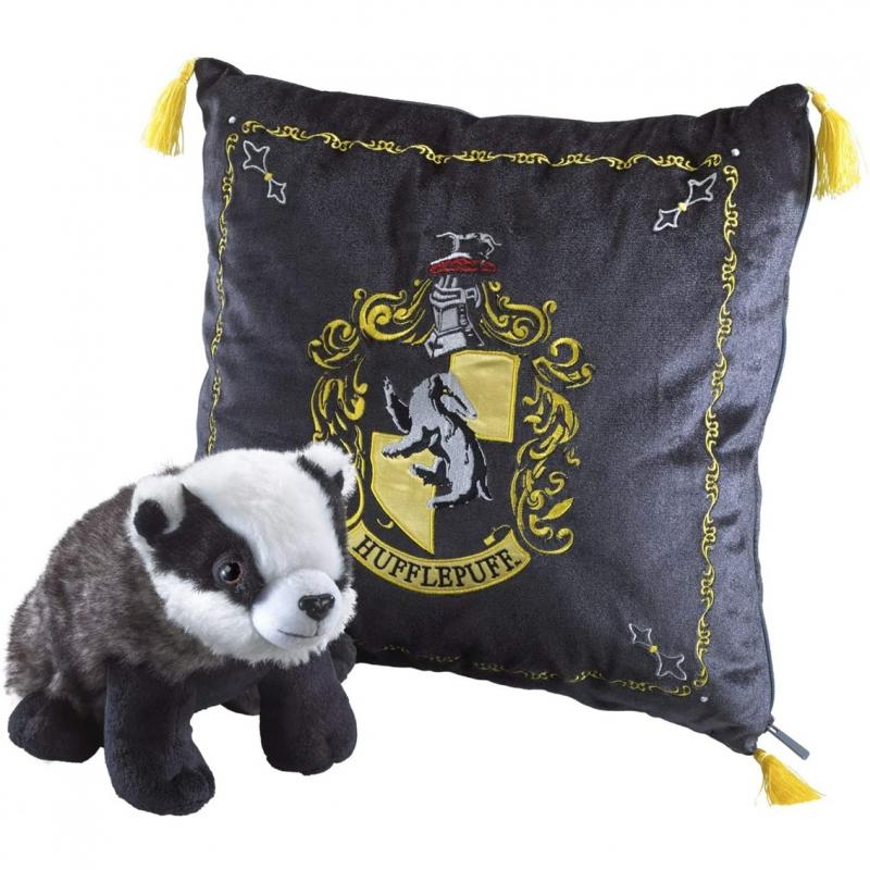 Peluche pack the noble collection harry potter tejon mascota hufflepuff + cojin hufflepuff - Imagen 1