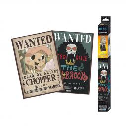Set posters 2 unidades one piece wanted brook & chopper - Imagen 1