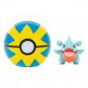 Pokeball jazwares pokemon clip 'n' go gible + quick ball - Imagen 1