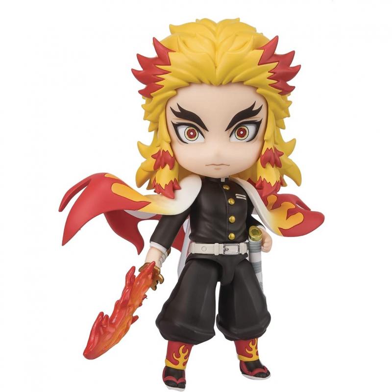 Figura tamashii nations demon slayer kimetsu no yaiba kyojuro rengoku flame breathing mugen train figuarts mini - Imagen 1