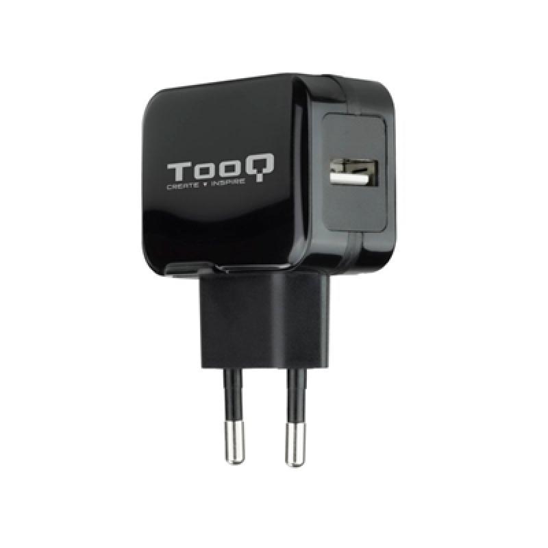 Cargador de pared tooq usb -  12w -  negro - Imagen 1