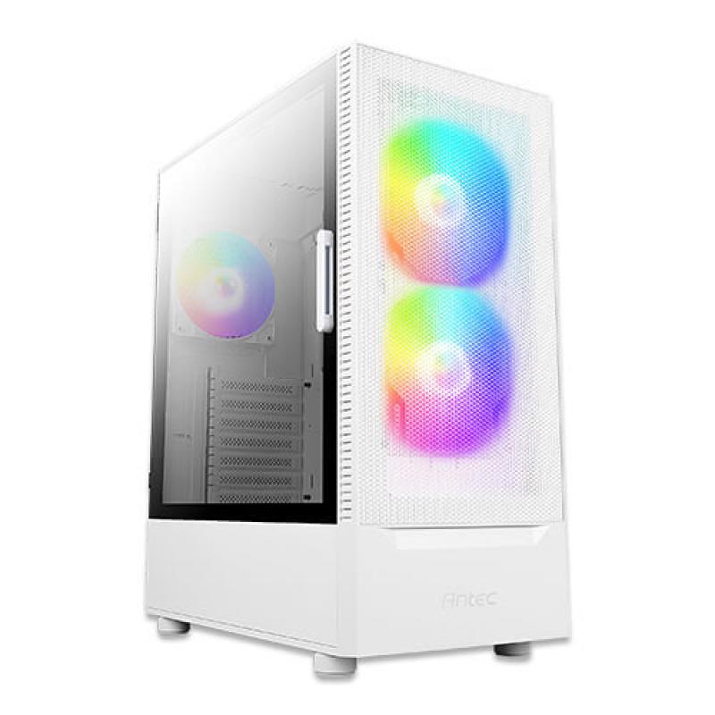 Caja ordenador gaming antec nx410 atx 2 x usb 2.0 1 x usb 3.0 sin fuente blanco rgb - Imagen 1