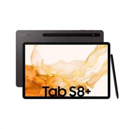 Tablet samsung galaxy tab s8+ 12.4pulgadas  grafito -  256gb rom -  8gb ram -  13 + 6mp -  12mp -  wifi -  5g -  sin cargador - 
