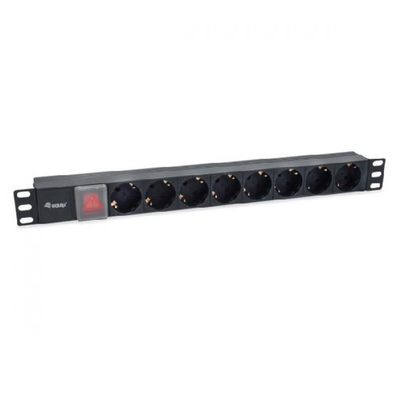 Regleta equip rack 19pulgadas 1u 8 tomas con interruptor cable iec 14 especial sai - Imagen 1