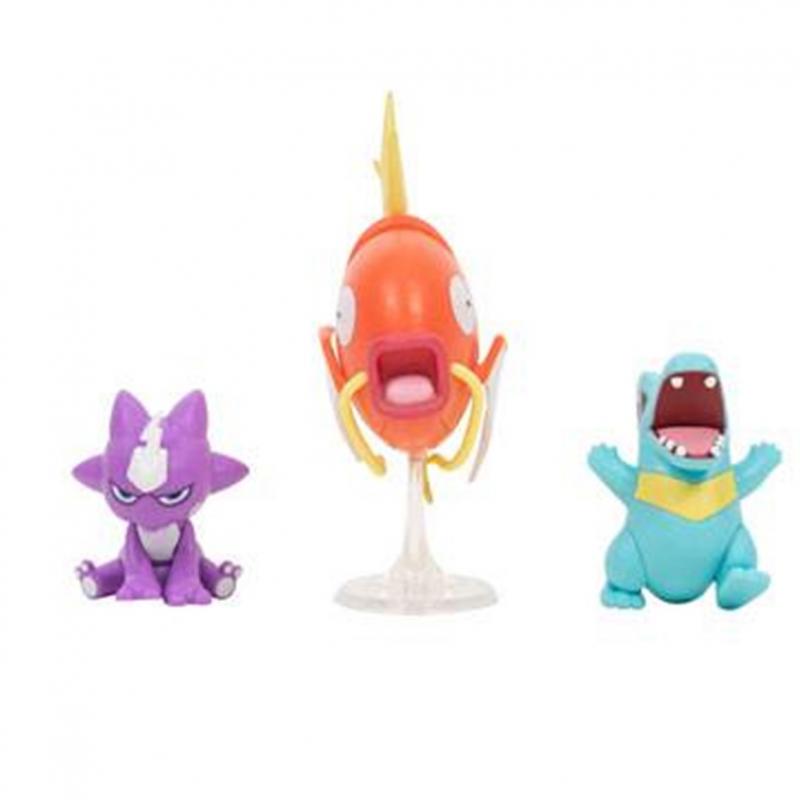 Pack de 3 figuras jazwares pokemon batalla totodile toxel y magikarp - Imagen 1