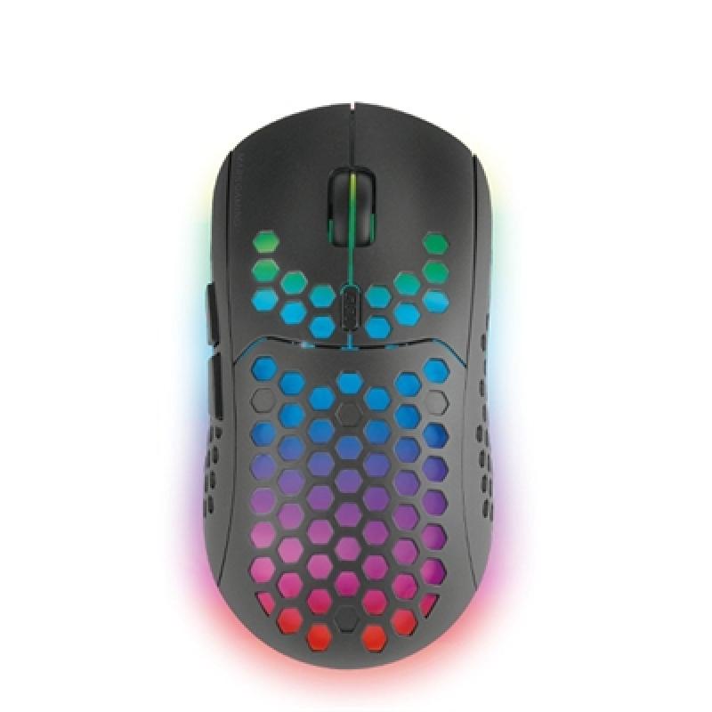 Mouse raton mars gaming wireless inalambrico 6 botones 3200ppp negro - Imagen 1
