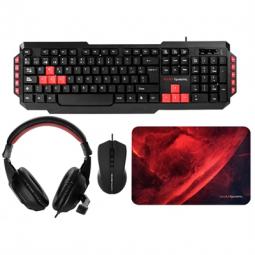 Kit teclado + mouse raton mars gaming mrcp1 + auriculares + alfombrilla - Imagen 1